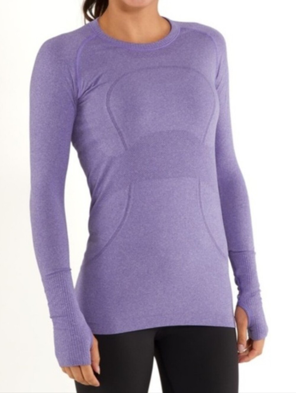 Lululemon Swiftly Tech Women Long Sleeve Purple Sz10 Run Athleisure Gym